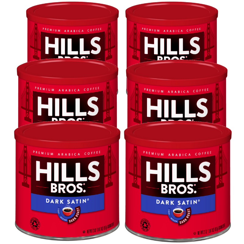 Hills Bros.® Coffee - Dark Satin - Dark Roast - Ground- Premium Arabic ...