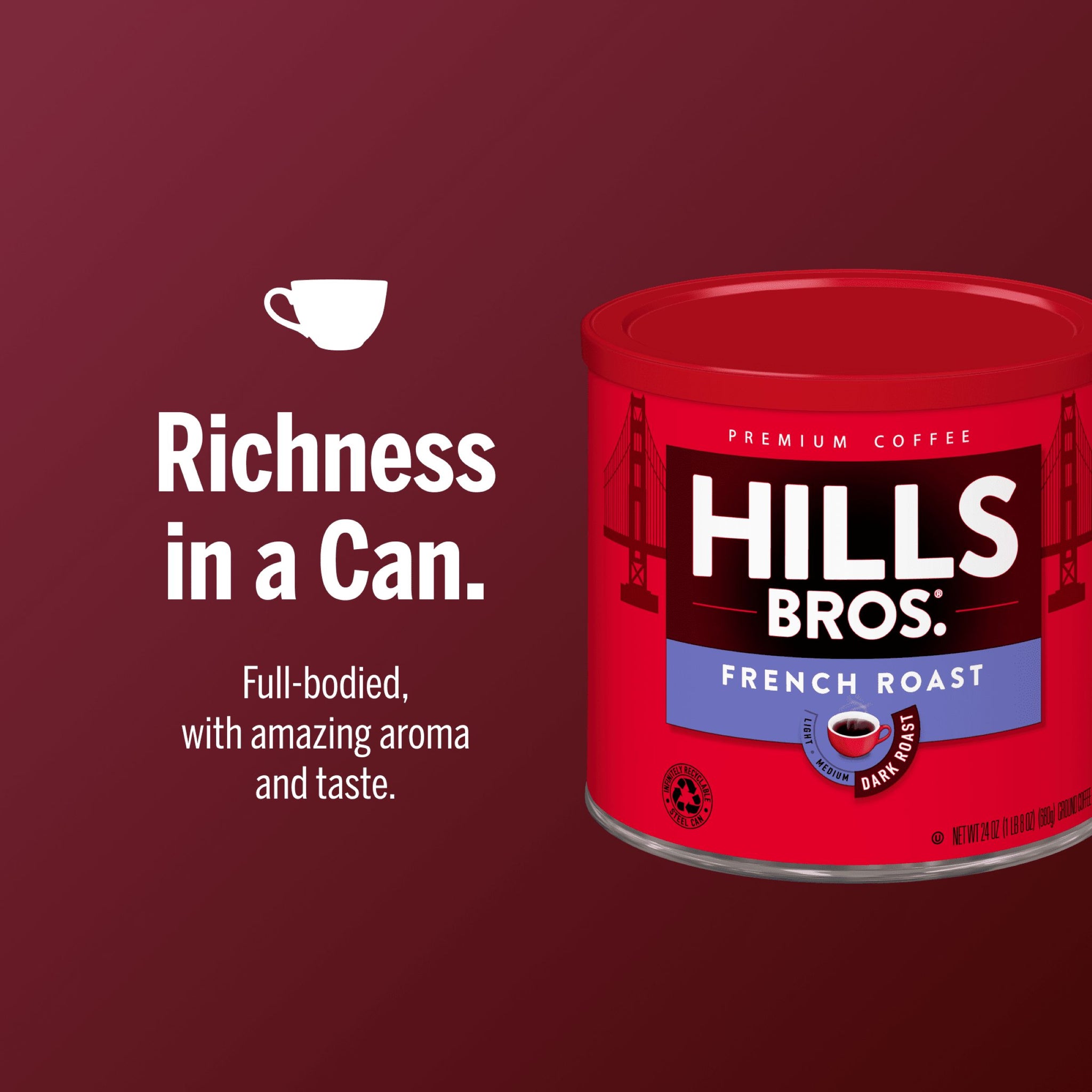Hills Bros.® Coffee - French Roast - Dark Roast - Ground – Massimo