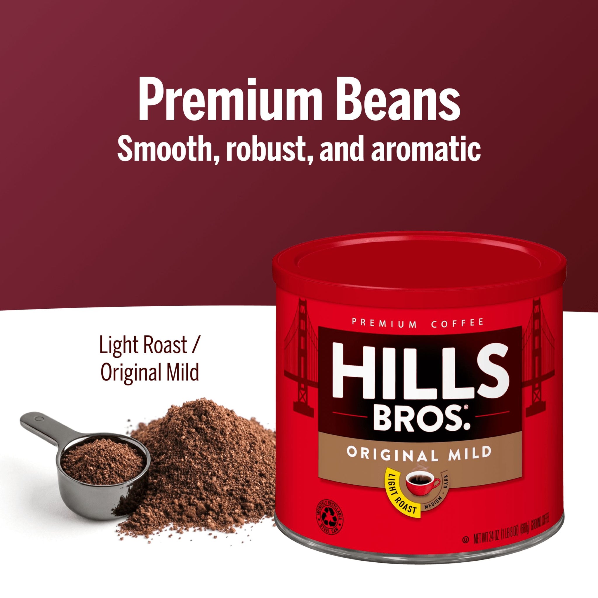 Hills Bros.® Coffee - Original Mild - Light Roast - Ground