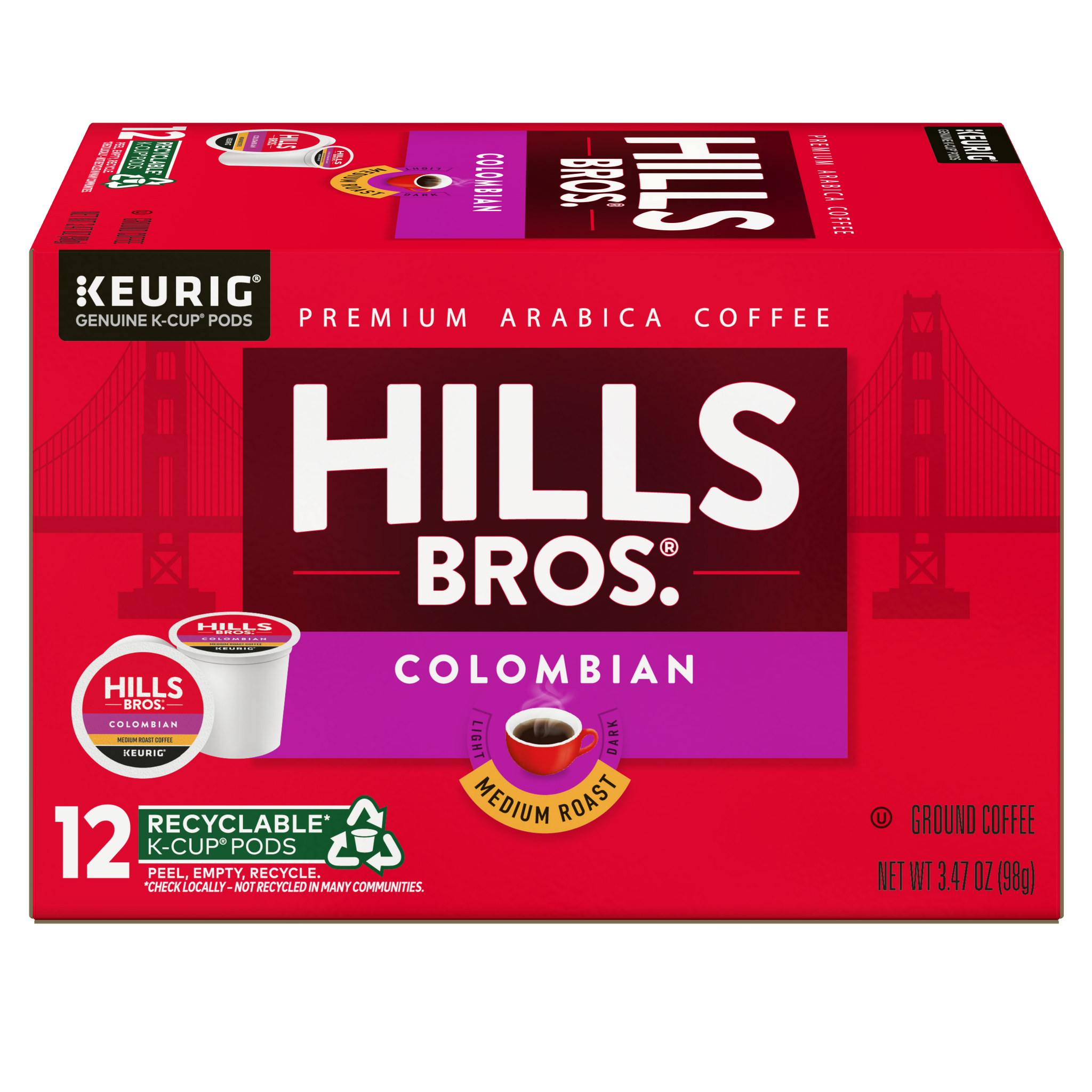 NEW-Hills Bros.® K-Cup® Pods - Colombian - Medium Roast – Massimo