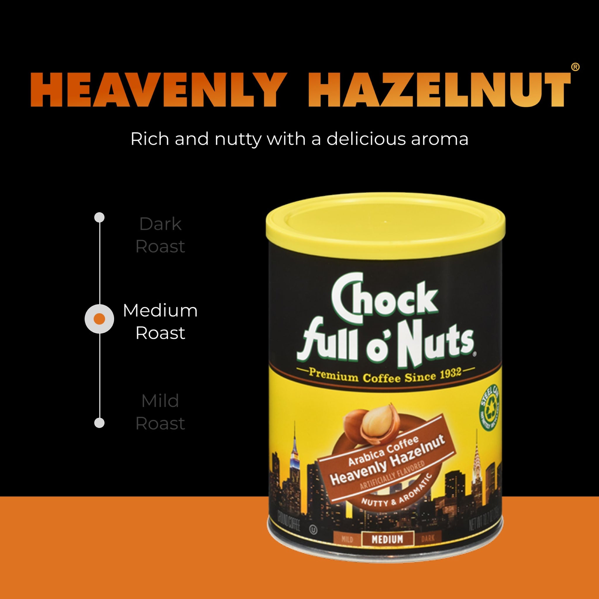 Chock full o'Nuts® Coffee - Heavenly Hazelnut - Medium Roast