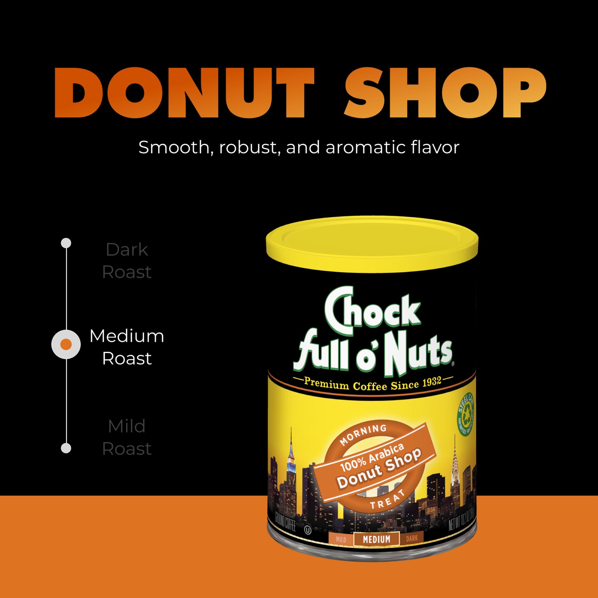Chock full o'Nuts® Coffee - Donut Shop - Medium Roast - Ground