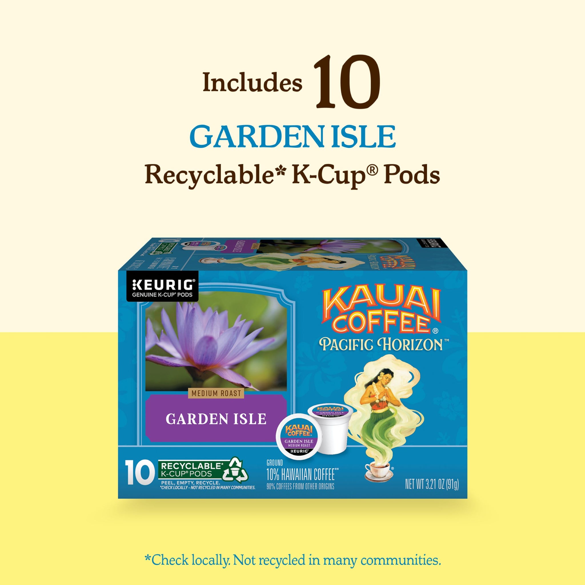 NEW-Kauai Coffee® K-Cup® Pods - Garden Isle - Medium Roast