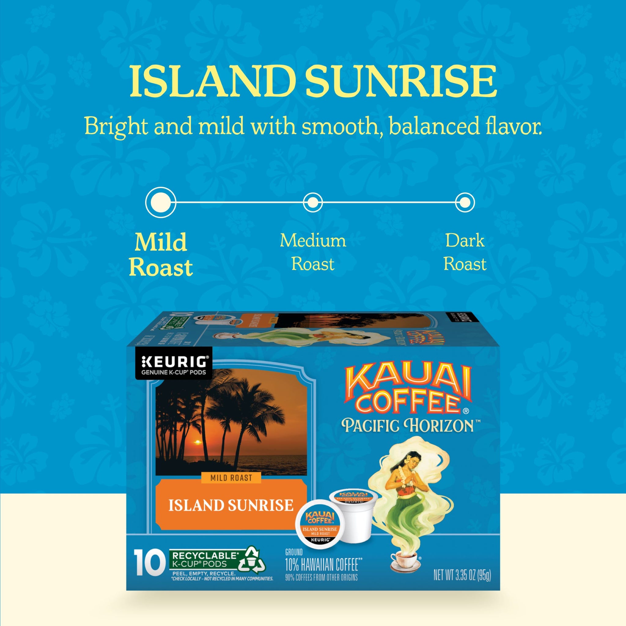 NEW-Kauai Coffee® K-Cup® Pods - Island Sunrise