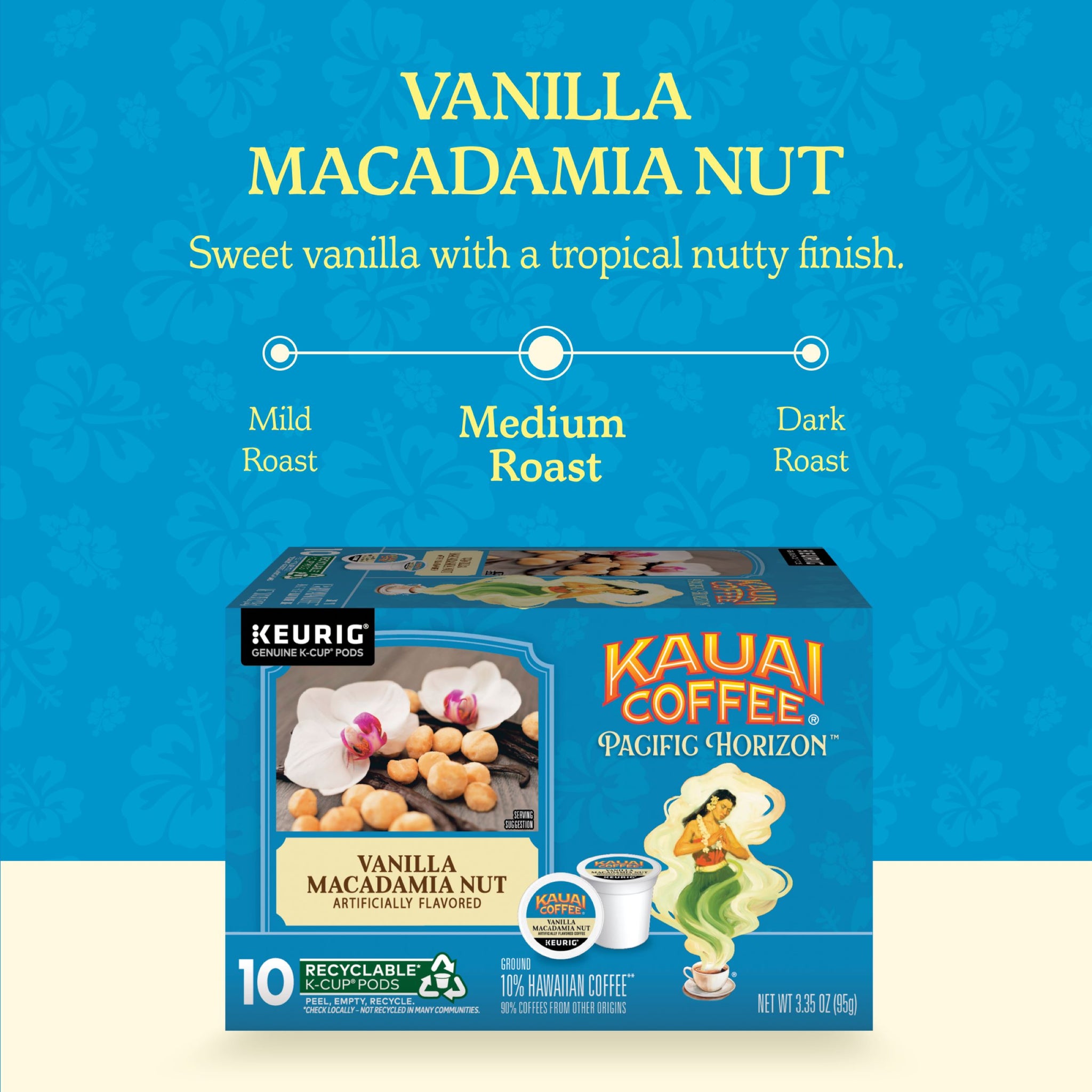 NEW-Kauai Coffee® Pacific Horizon K-Cup® Pods - Vanilla Macadamia