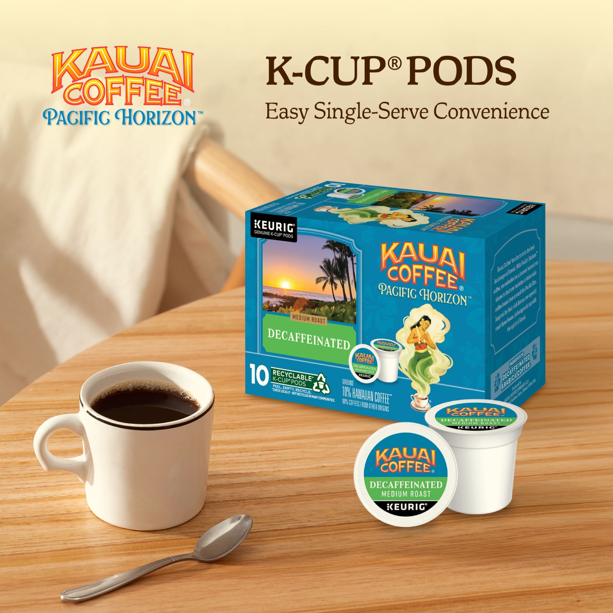 カフィーコーヒー NEW-Kauai Coffee® K-Cup® Pods - Decaf - Medium Roast – Premium