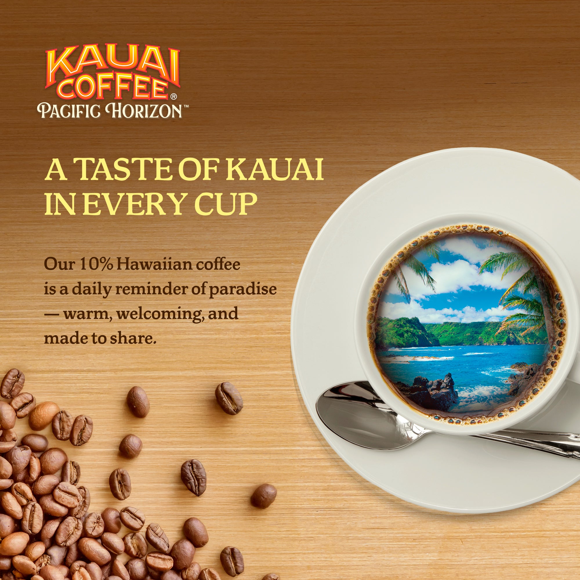 NEW-Kauai Coffee® Pacific Horizon K-Cup® Pods - Vanilla Macadamia
