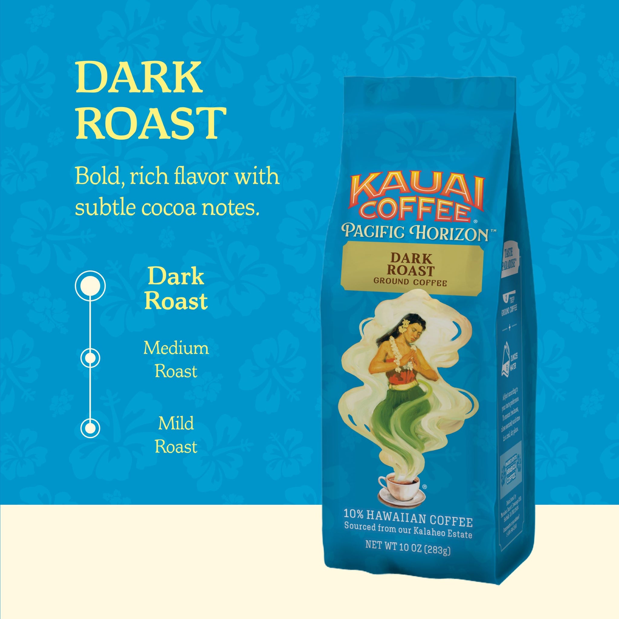 Kauai Coffee® Pacific Horizon - Koloa Estate - Dark Roast - Ground