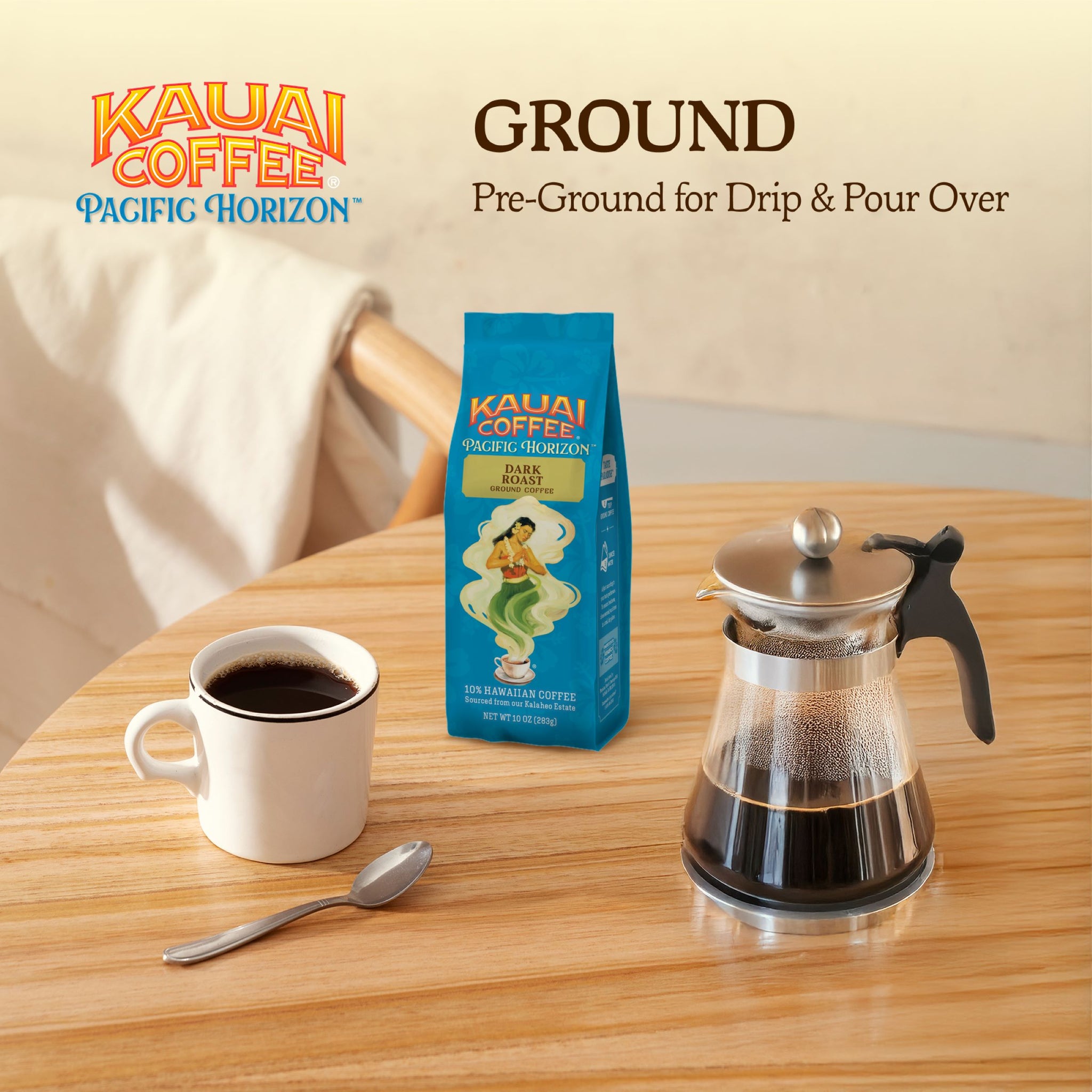 Kauai Coffee® Pacific Horizon - Koloa Estate - Dark Roast - Ground