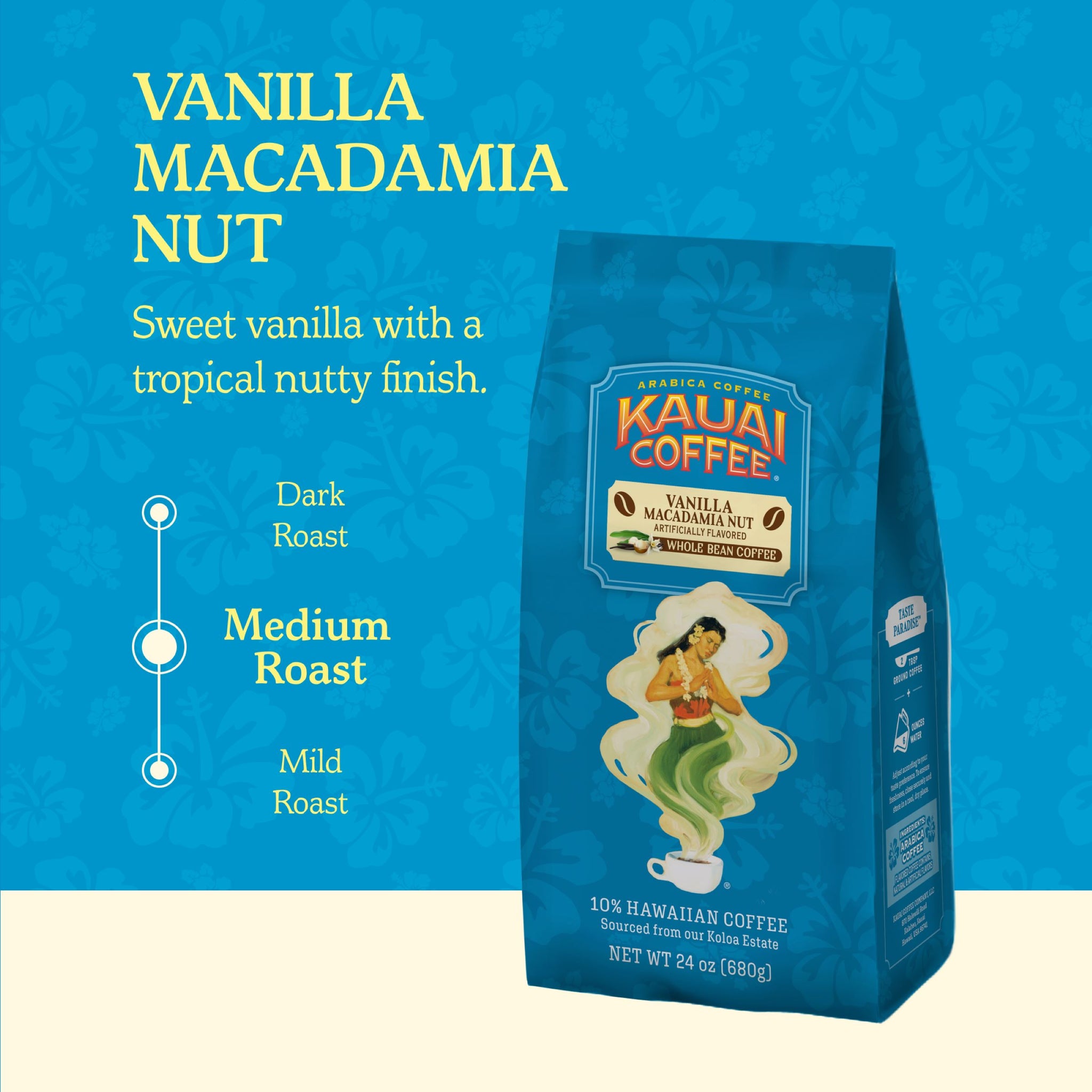 Kauai Coffee® Pacific Horizon - Vanilla Macadamia Nut Flavor