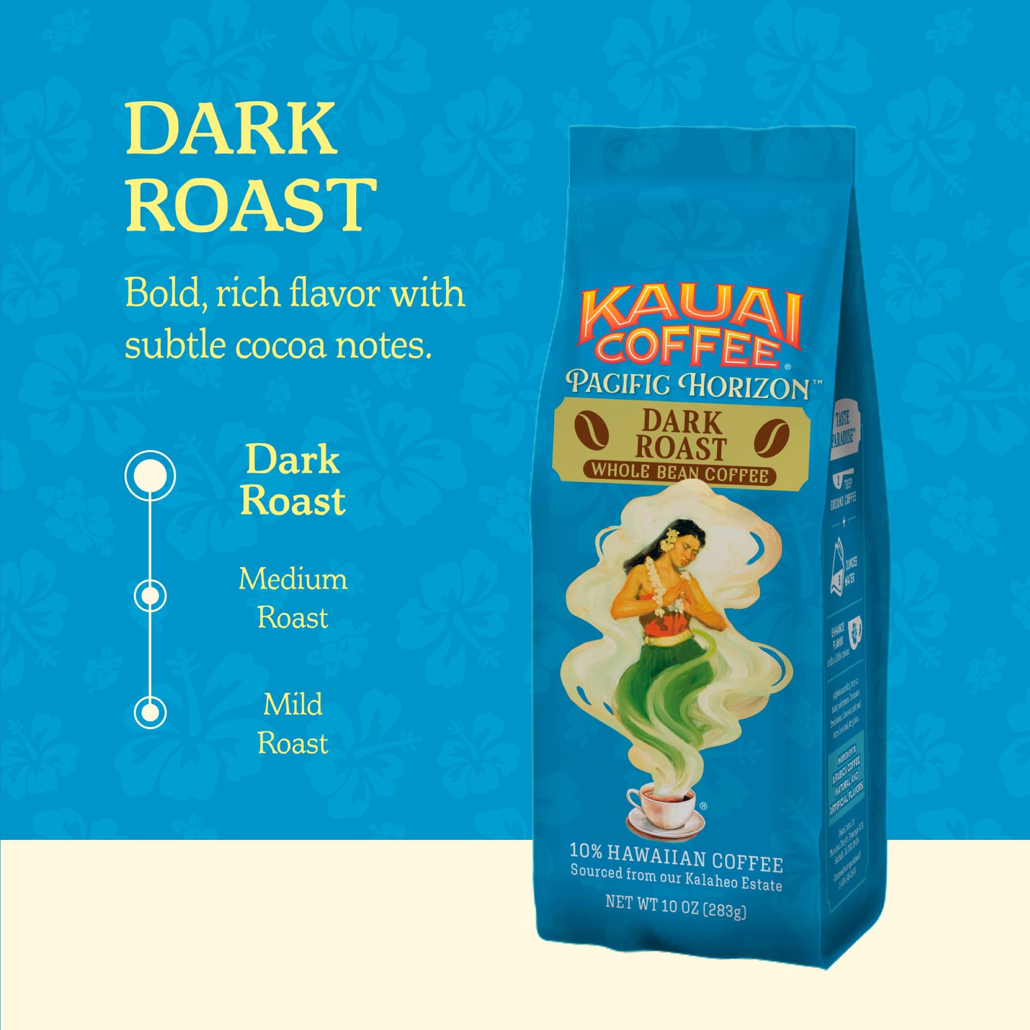 Kauai Coffee® Pacific Horizon - Koloa Estate - Dark Roast - Whole