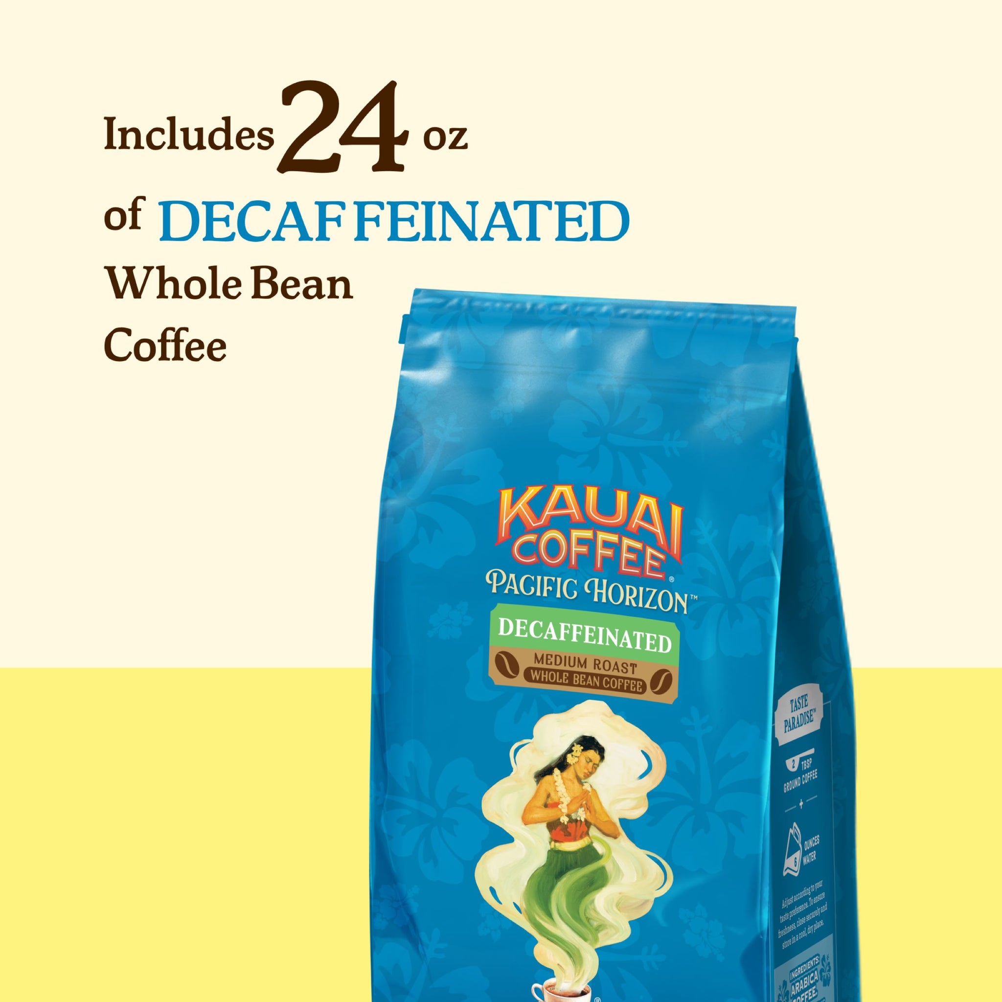 Kauai Coffee® Pacific Horizon- Decaf - Medium Roast - Whole Bean