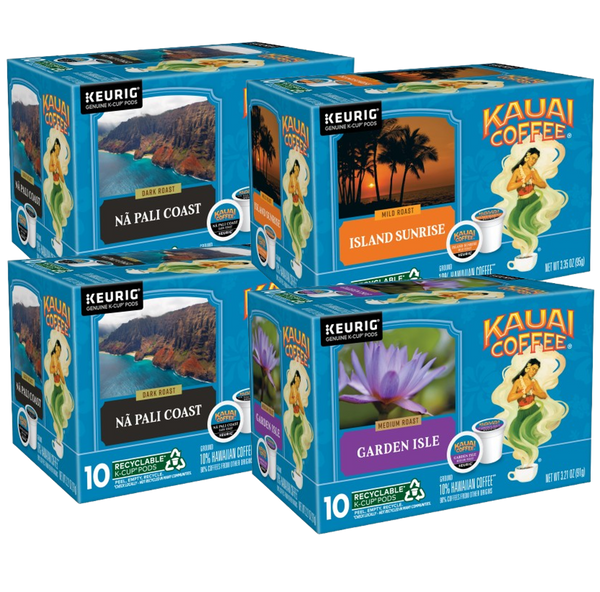 NEW-Kauai Coffee K-Cup Pods - Roast Variety Pack  Massimo Zanetti  Beverage (ShopMZB)