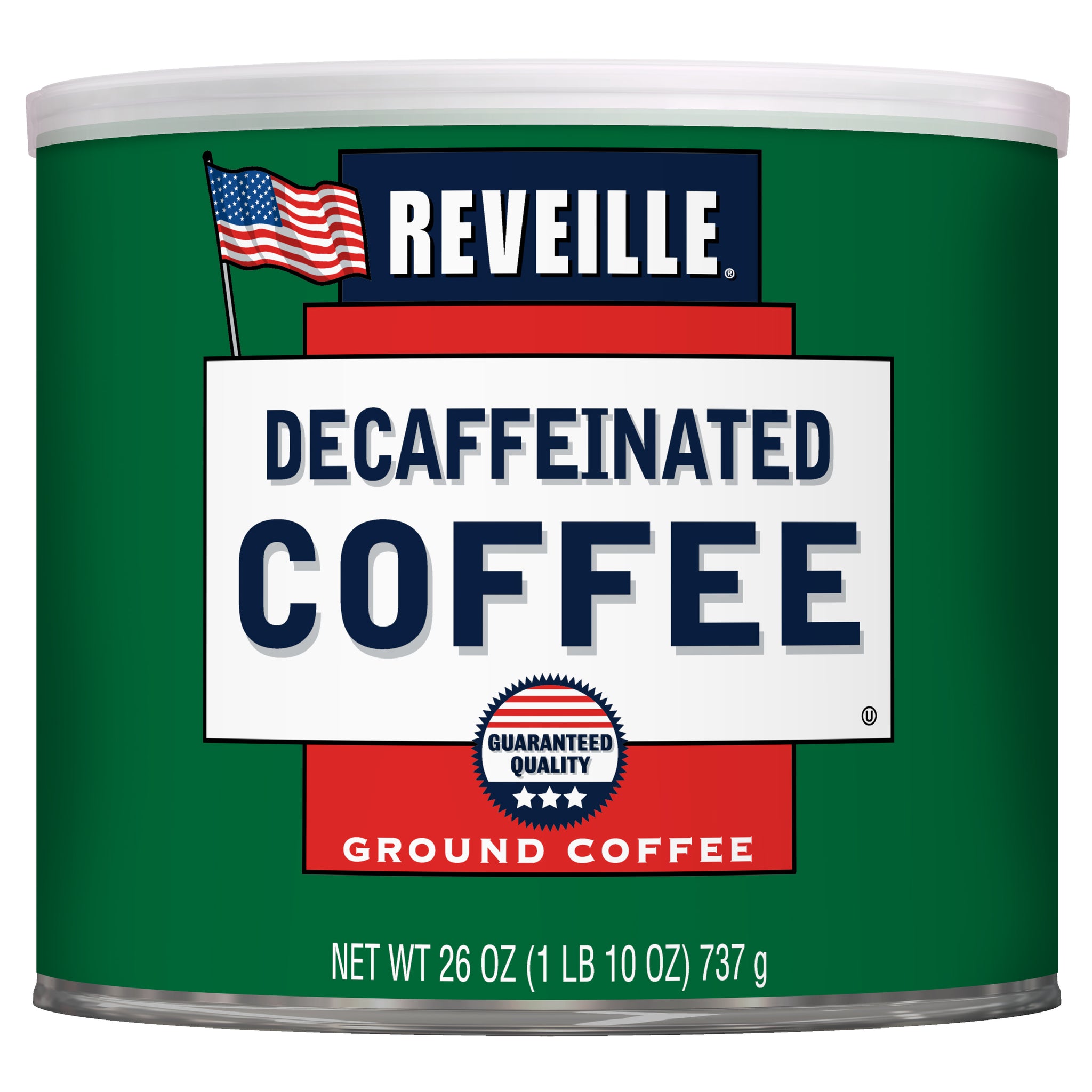 Reveille® Coffee - Decaf - Ground - 26oz Can - Case of 6 – Massimo