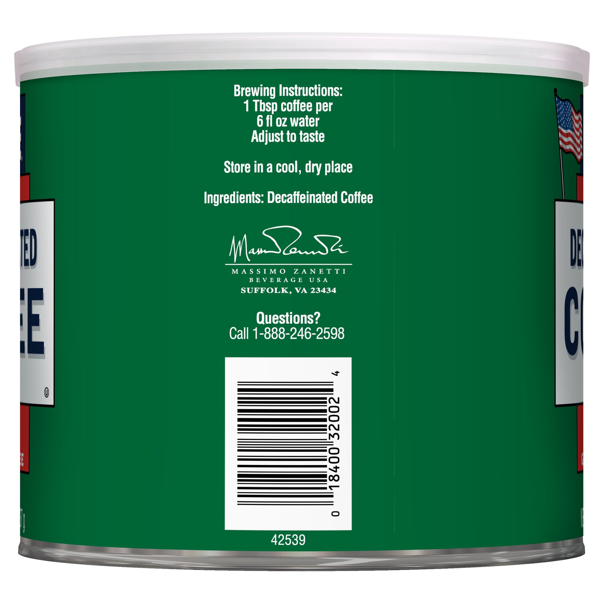 Reveille® Coffee - Decaf - Ground - 26oz Can - Case of 6 – Massimo