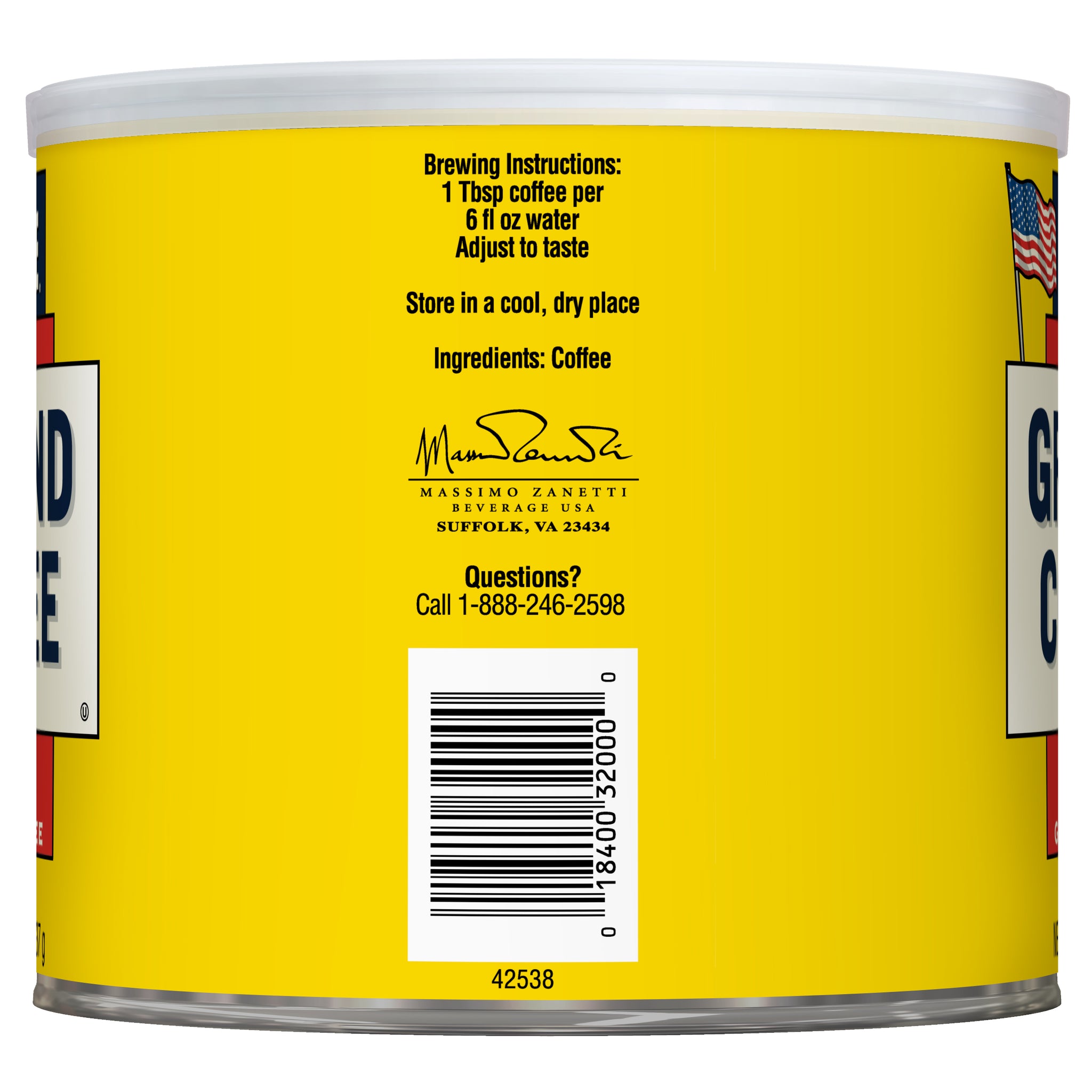 Reveille® Coffee - Medium Roast - Ground - 26oz Can - Case of 6