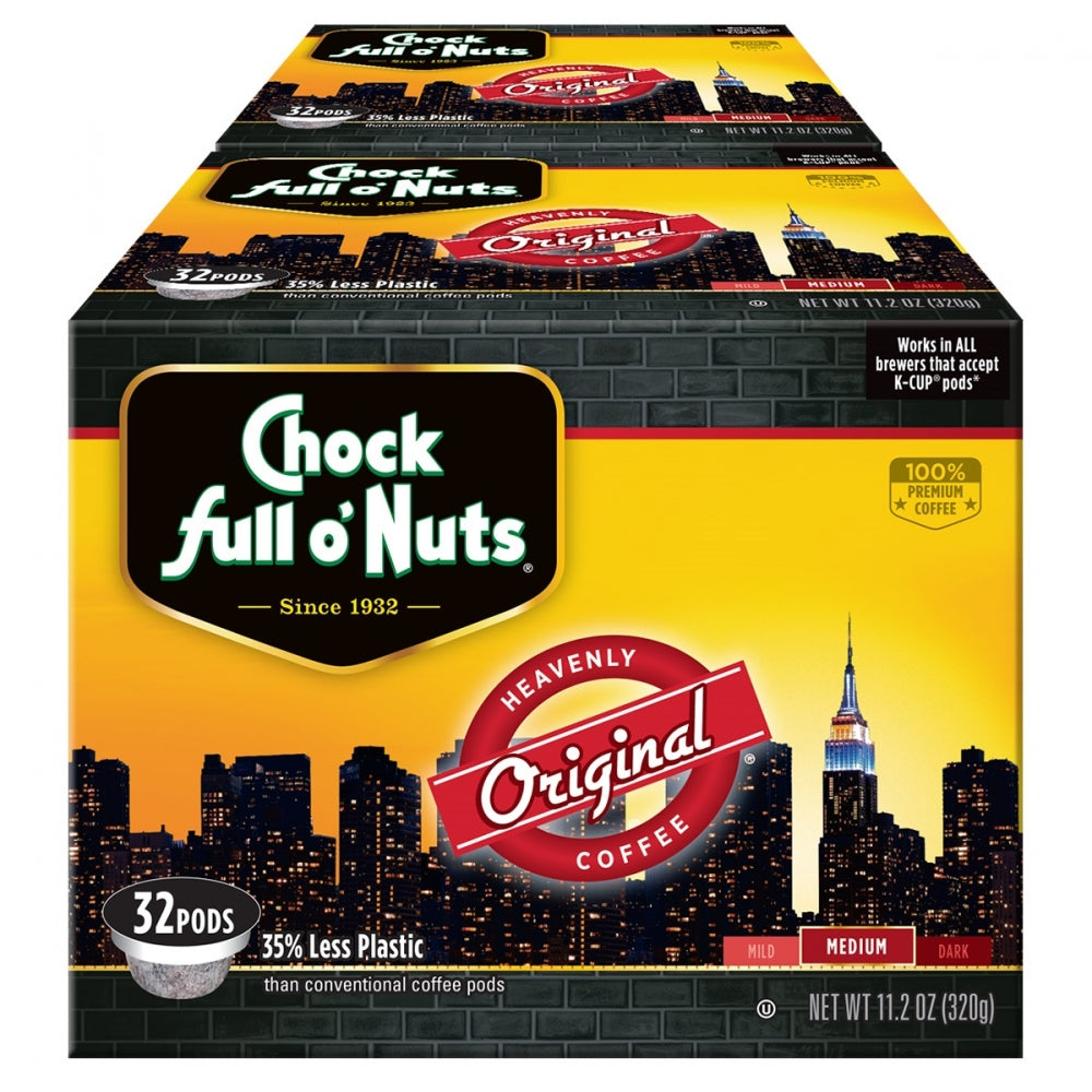 Chock full o’Nuts® SingleServe Coffee Pods Heavenly Original Medi